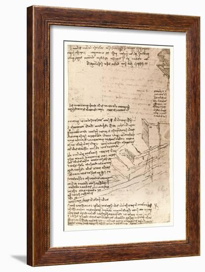 Architectural drawing, c1472-c1519 (1883)-Leonardo Da Vinci-Framed Giclee Print