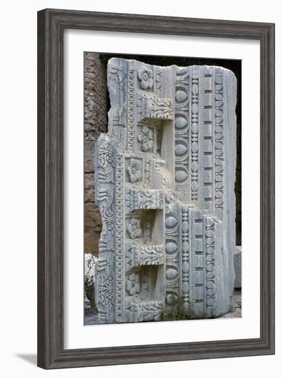 Architectural fragment from the baths of Antoninus Pius, 2nd century-Unknown-Framed Giclee Print