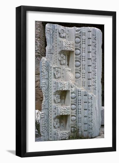 Architectural fragment from the baths of Antoninus Pius, 2nd century-Unknown-Framed Giclee Print