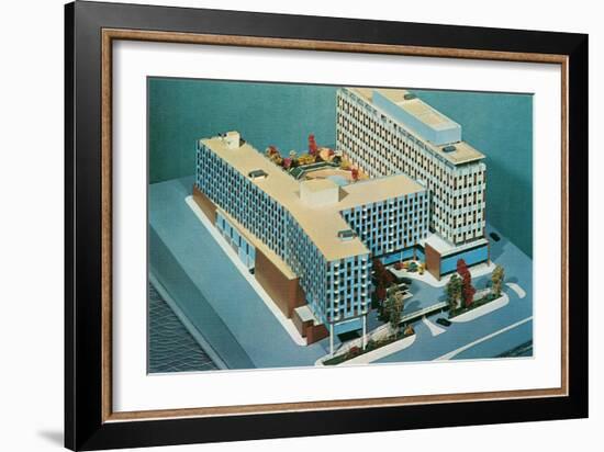 Architectural Model of Building-null-Framed Art Print