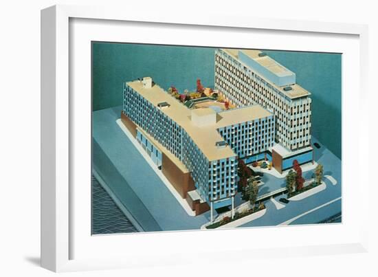 Architectural Model of Building-null-Framed Art Print