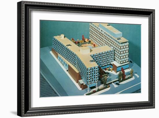 Architectural Model of Building-null-Framed Art Print