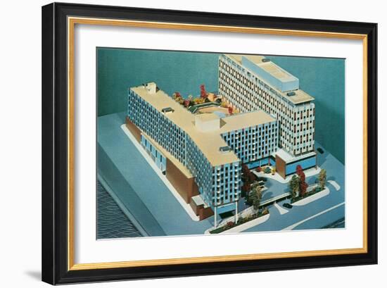 Architectural Model of Building-null-Framed Art Print