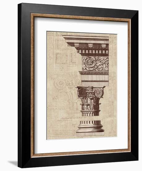 Architectural Rendering I Burlap-Hugo Wild-Framed Art Print