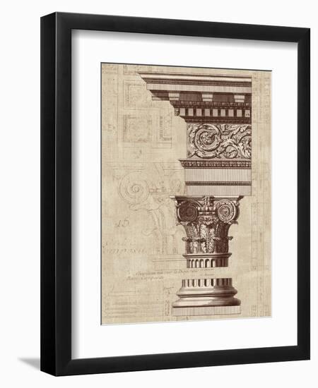 Architectural Rendering I Burlap-Hugo Wild-Framed Art Print