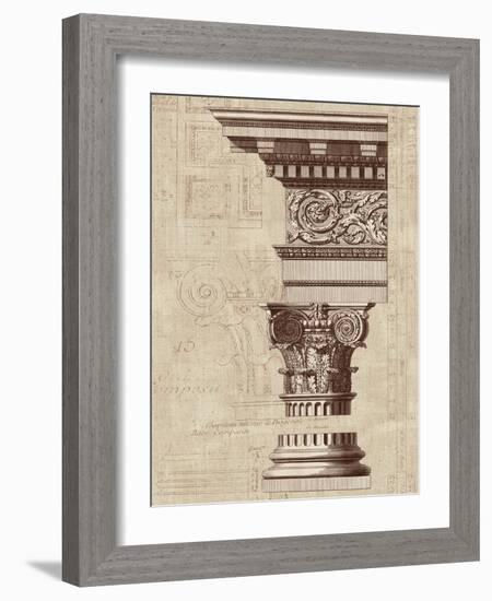 Architectural Rendering I Burlap-Hugo Wild-Framed Art Print