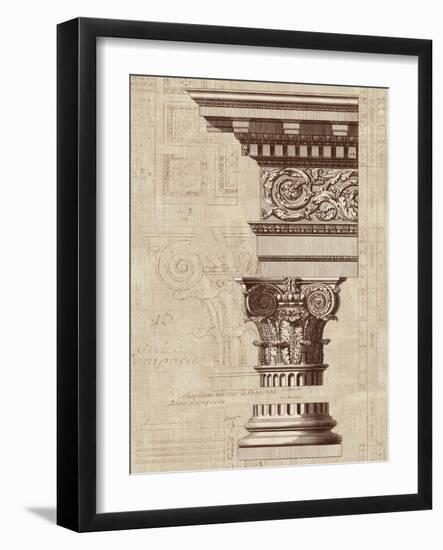 Architectural Rendering I Burlap-Hugo Wild-Framed Art Print