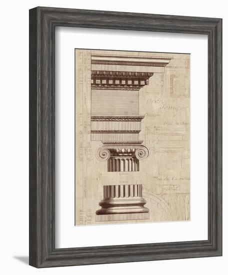 Architectural Rendering II Burlap-Hugo Wild-Framed Art Print