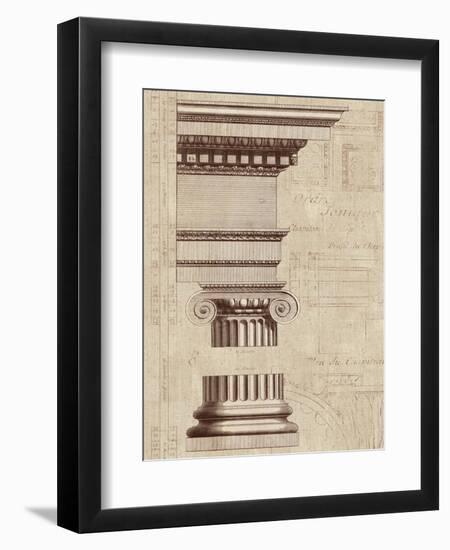 Architectural Rendering II Burlap-Hugo Wild-Framed Art Print