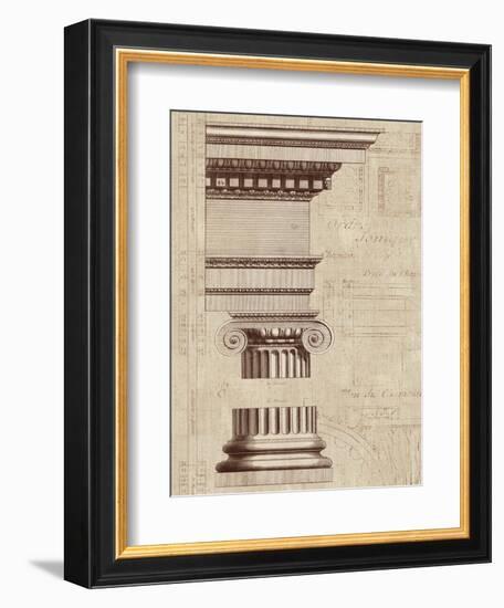 Architectural Rendering II Burlap-Hugo Wild-Framed Art Print