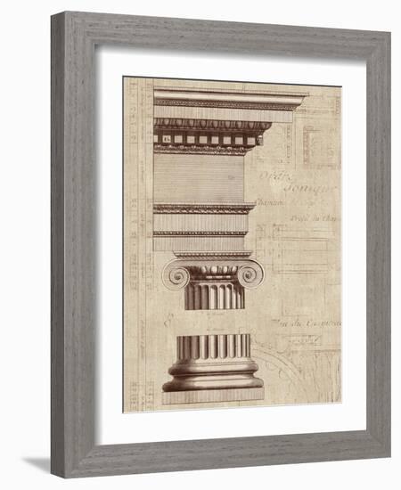 Architectural Rendering II Burlap-Hugo Wild-Framed Art Print