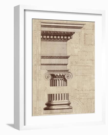 Architectural Rendering II Burlap-Hugo Wild-Framed Art Print