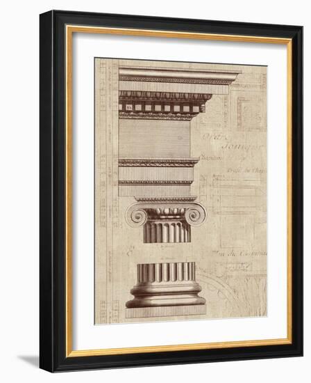 Architectural Rendering II Burlap-Hugo Wild-Framed Art Print