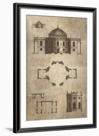 Architectural Sketch I-School of Padua-Framed Giclee Print