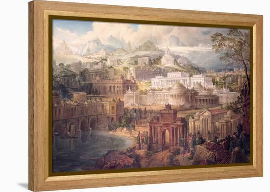 Architectural Visions of Early Fancy, in the Gay Morning of Youth, and Dreams in the Evening of…-Joseph Michael Gandy-Framed Premier Image Canvas