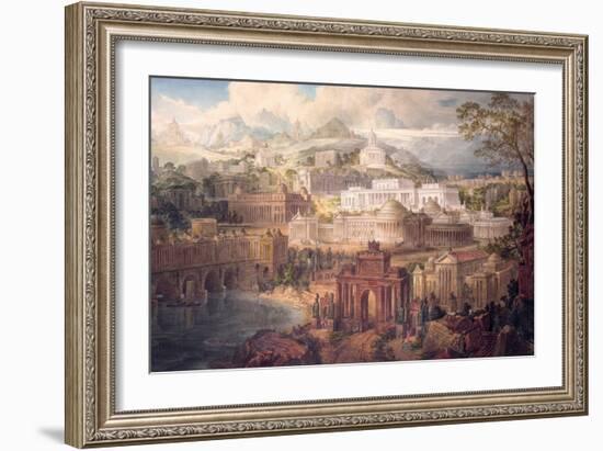 Architectural Visions of Early Fancy, in the Gay Morning of Youth, and Dreams in the Evening of…-Joseph Michael Gandy-Framed Giclee Print