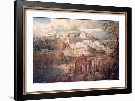 Architectural Visions of Early Fancy, in the Gay Morning of Youth, and Dreams in the Evening of…-Joseph Michael Gandy-Framed Giclee Print