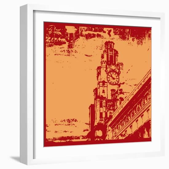 Architecturall Grunge-Petrafler-Framed Art Print