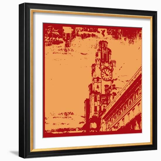 Architecturall Grunge-Petrafler-Framed Art Print