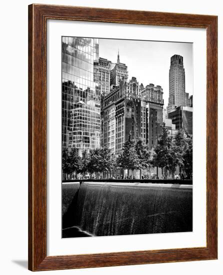 Architecture and Buildings, 9/11 Memorial, 1Wtc, Manhattan, NYC, USA, Black and White Photography-Philippe Hugonnard-Framed Photographic Print