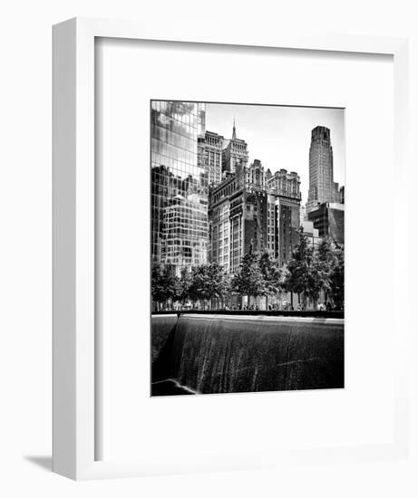 Architecture and Buildings, 9/11 Memorial, 1Wtc, Manhattan, NYC, USA, Black and White Photography-Philippe Hugonnard-Framed Photographic Print