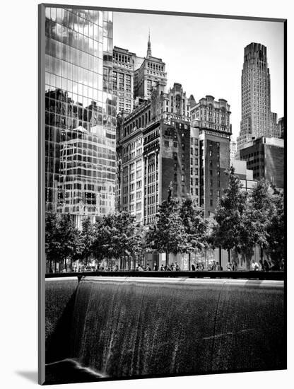 Architecture and Buildings, 9/11 Memorial, 1Wtc, Manhattan, NYC, USA, Black and White Photography-Philippe Hugonnard-Mounted Photographic Print