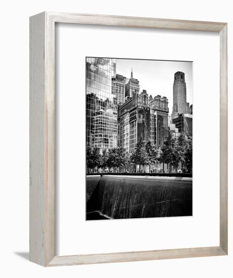 Architecture and Buildings, 9/11 Memorial, 1Wtc, Manhattan, NYC, USA, Black and White Photography-Philippe Hugonnard-Framed Photographic Print