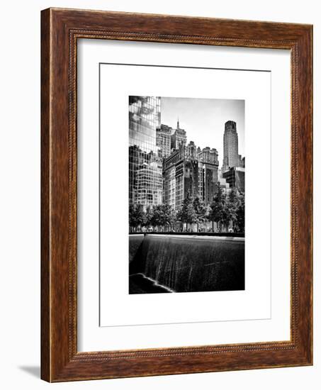 Architecture and Buildings, 9/11 Memorial, 1WTC, Manhattan, NYC, White Frame, Full Size Photography-Philippe Hugonnard-Framed Art Print