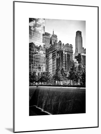 Architecture and Buildings, 9/11 Memorial, 1WTC, Manhattan, NYC, White Frame, Full Size Photography-Philippe Hugonnard-Mounted Art Print