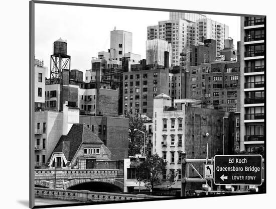 Architecture and Buildings, Entry Traffic Queensboro Bridge -Turtle Bay, Downtown Manhattan, NYC-Philippe Hugonnard-Mounted Photographic Print