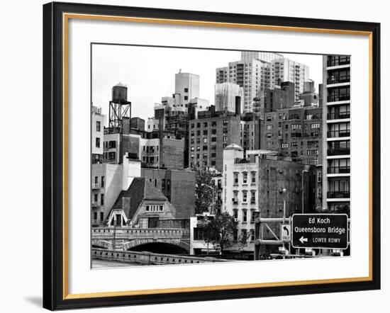 Architecture and Buildings, Entry Traffic Queensboro Bridge -Turtle Bay, Downtown Manhattan, NYC-Philippe Hugonnard-Framed Photographic Print