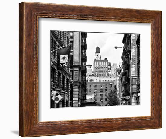 Architecture and Buildings, Greenwich Village, Nyu Flag, Manhattan, NYC-Philippe Hugonnard-Framed Photographic Print