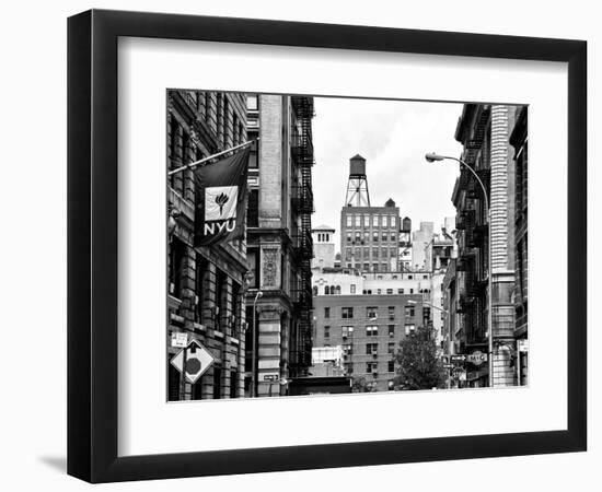 Architecture and Buildings, Greenwich Village, Nyu Flag, Manhattan, NYC-Philippe Hugonnard-Framed Photographic Print