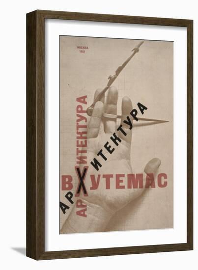 Architecture at Vkhutemas (Book Cove), 1927-El Lissitzky-Framed Giclee Print