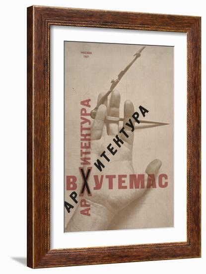 Architecture at Vkhutemas (Book Cove), 1927-El Lissitzky-Framed Giclee Print