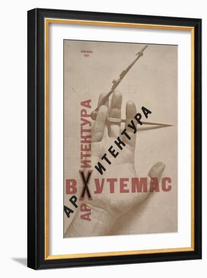 Architecture at Vkhutemas (Book Cove), 1927-El Lissitzky-Framed Giclee Print