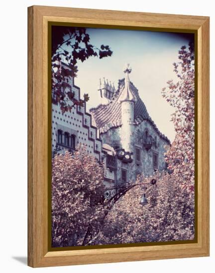 Architecture in Park Guell Designed by Antonio Gaudi-Nat Farbman-Framed Premier Image Canvas