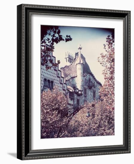 Architecture in Park Guell Designed by Antonio Gaudi-Nat Farbman-Framed Photographic Print