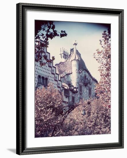 Architecture in Park Guell Designed by Antonio Gaudi-Nat Farbman-Framed Photographic Print