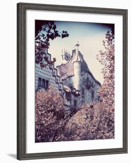 Architecture in Park Guell Designed by Antonio Gaudi-Nat Farbman-Framed Photographic Print