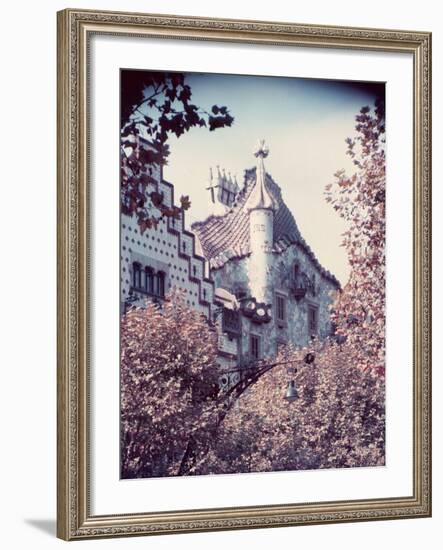 Architecture in Park Guell Designed by Antonio Gaudi-Nat Farbman-Framed Photographic Print