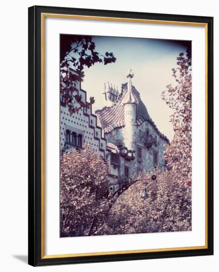 Architecture in Park Guell Designed by Antonio Gaudi-Nat Farbman-Framed Photographic Print