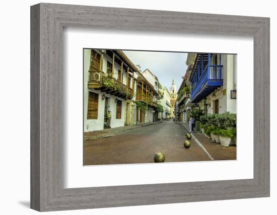 Architecture in the Plaza de San Pedro Claver, Cartagena, Colombia-Jerry Ginsberg-Framed Photographic Print