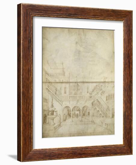 Architecture ; Jugement de Salomon-Jacopo Bellini-Framed Giclee Print