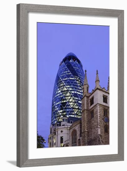 Architecture Mix, Modern and Classical Architecture, St Helen's Church-Axel Schmies-Framed Photographic Print