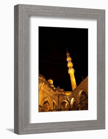 Architecture, night, mosque, minaret-Nora Frei-Framed Photographic Print