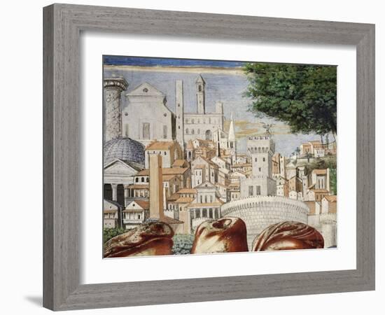 Architecture of City of Rome, Detail from Stories of St. Augustine, 1465-Benozzo Gozzoli-Framed Giclee Print