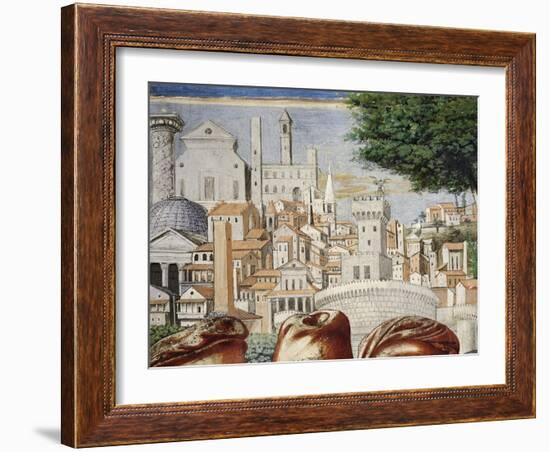 Architecture of City of Rome, Detail from Stories of St. Augustine, 1465-Benozzo Gozzoli-Framed Giclee Print