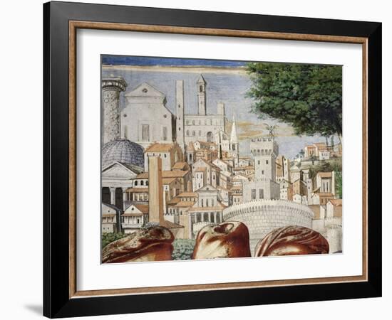 Architecture of City of Rome, Detail from Stories of St. Augustine, 1465-Benozzo Gozzoli-Framed Giclee Print