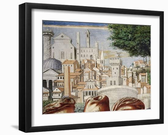 Architecture of City of Rome, Detail from Stories of St. Augustine, 1465-Benozzo Gozzoli-Framed Giclee Print